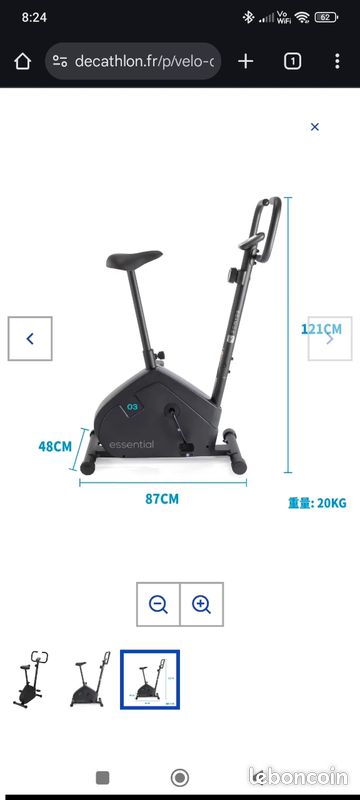 Vélo d'appartement Domyos Essential Vélos