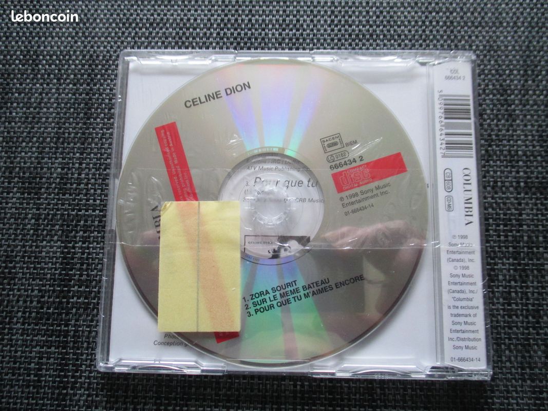 Maxi cd céline dion " zora sourit " (image 2)