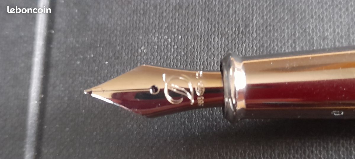 Stylo Plume Dupont Saint Germain En Résine Avec Plume Rhodium - Occasion