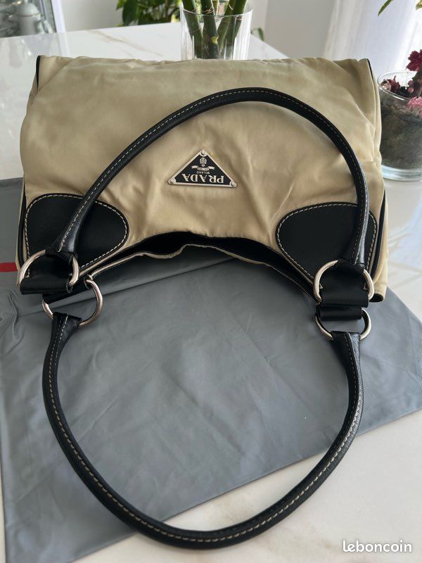 Sac « Prada Cleo », ivoire et noir (image 8)
