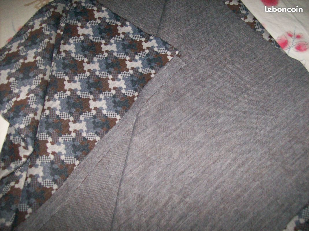 Couture : coupon de tissu jersey pied de coq (image 2)