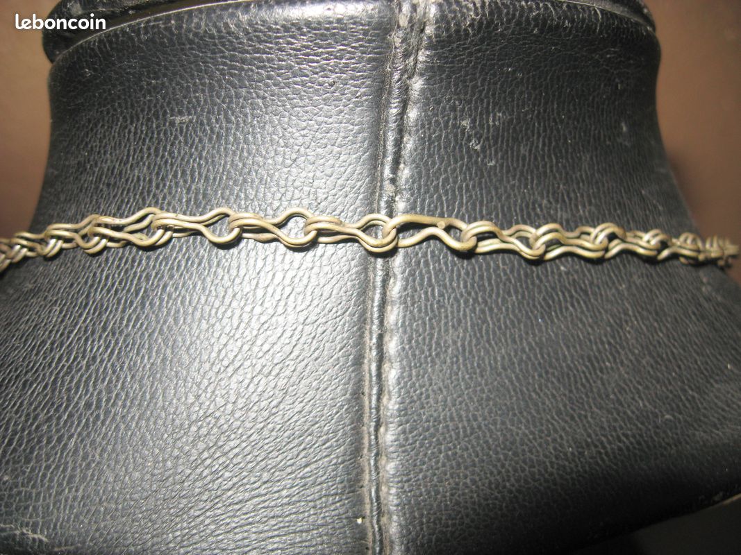 Collier Ethnique Ancien En Argent Sterling Avec Pendentif Cornaline Et Or - Style Bohème - Occasion