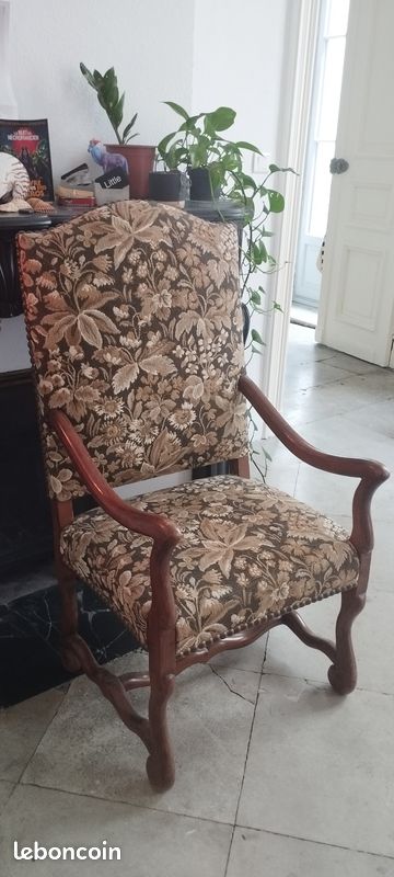Fauteuils bois tissus (image 1)