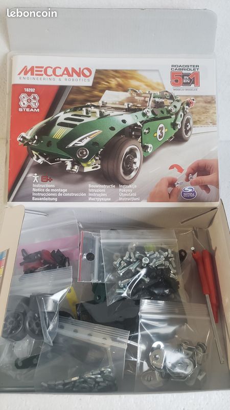 Meccano Cabriolet Rétro Friction – 5 Modèles – 174 Pièces – 8 Ans Et +