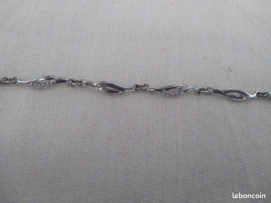 Bracelet argent et zirconium (image 2)