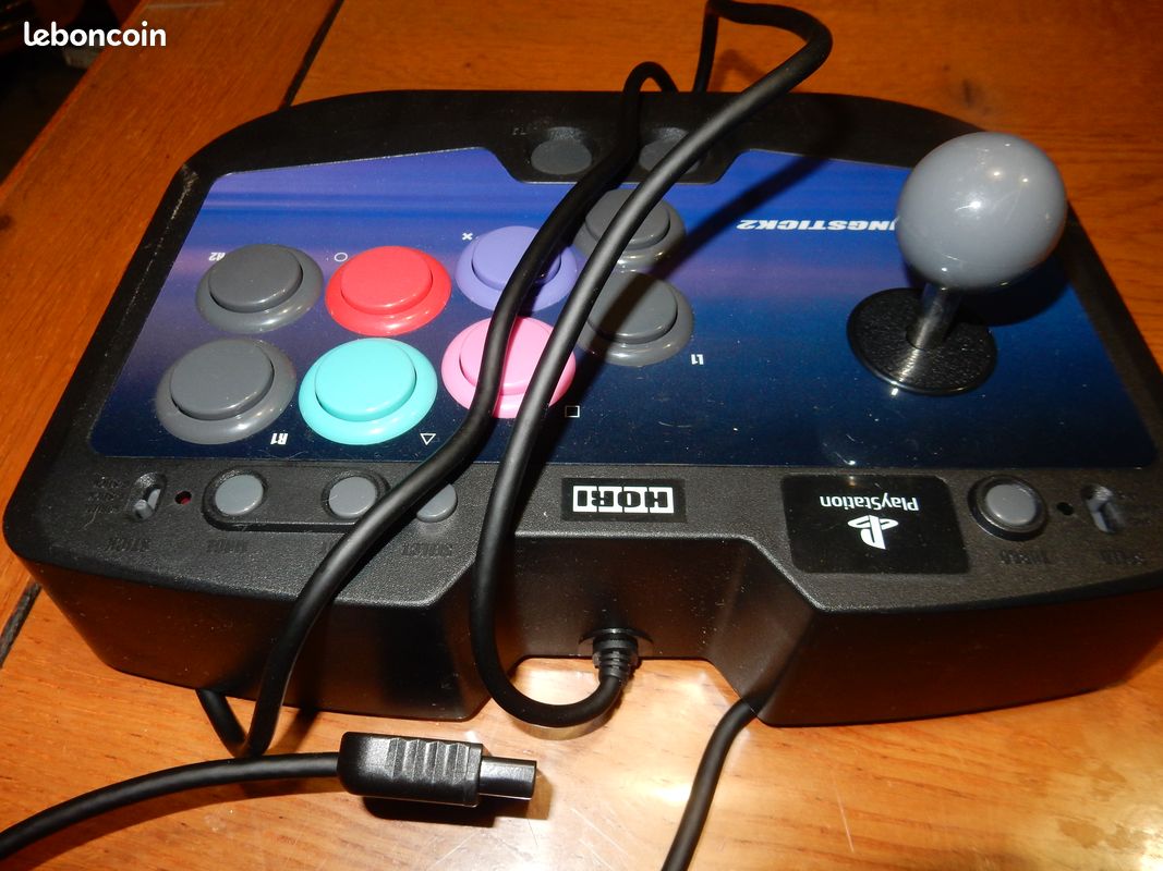 Sony playstation ps1 ps2 hori fight stick 2 arcade joystick manette (image 2)