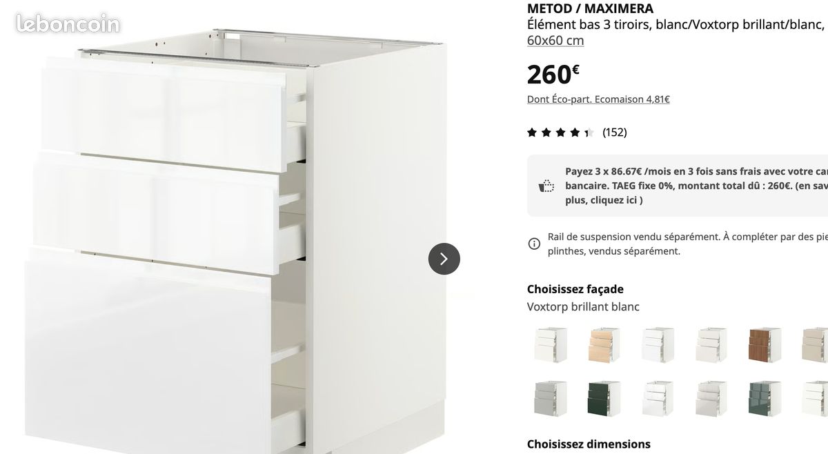 URGENT / Beaux meubles de cuisine ikea (image 6)