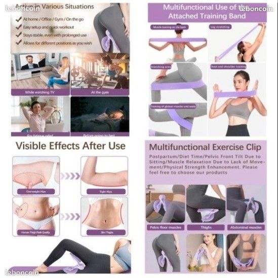 Appareil musculation appareil Sport appareil post-partum kegel appareil pelvis sport pelvien bande yoga bande élastique (image 4)