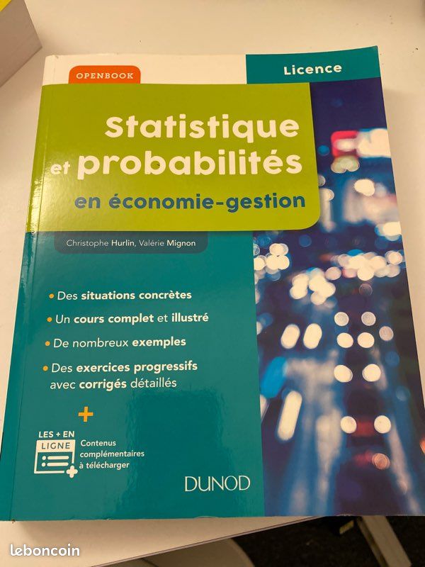 Livre Statistique et probabilités en économie et gestion (image 1)