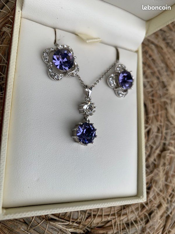 Kilkenny Silver, Irlande. Ensemble collier et boucles d'oreilles en argent. Neuf (image 5)