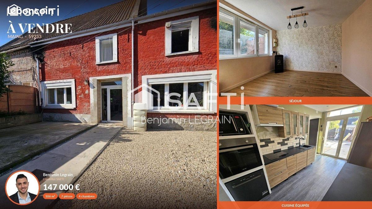 Maison 7 pièces 106 m² · à Maing · 106 m² · 147 000 €