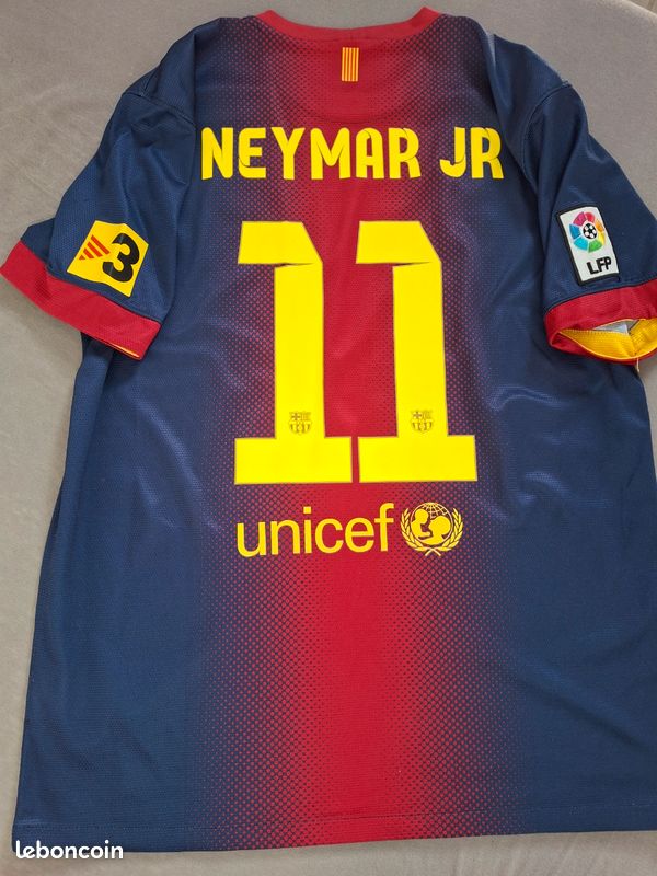 Maillot Vintage FC Barcelone 2012-2013 Extérieur – Taille L – Couleur Orange – Pour Enfants
