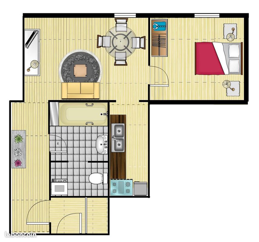 Appartement 2 pièces 39 m² · à Avignon · 39 m² · 580 €