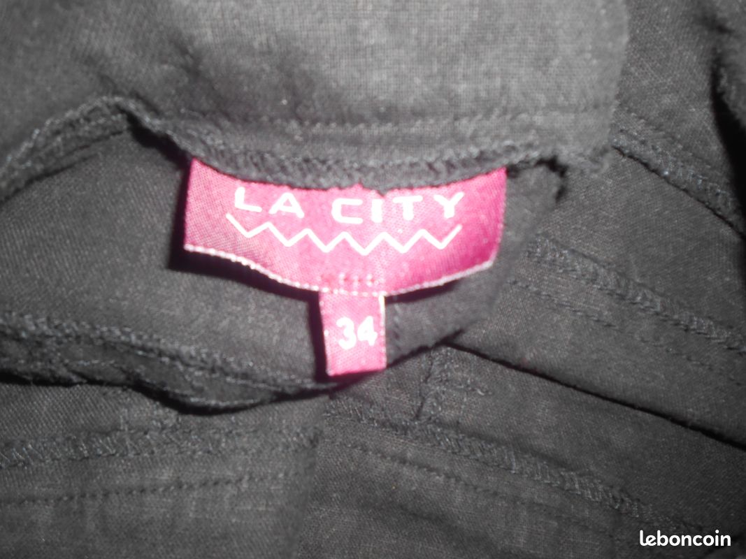Pantalon en toile La City noir T 34 (image 2)