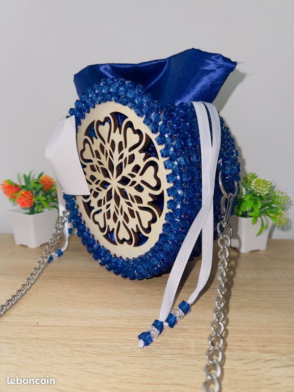 Sac à Main Fait Main Avec Perles - Qualité Artisanale, En Papier, Pour Femme, Neuf