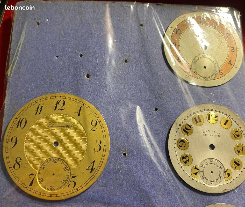 Lot de 8 Rares Cadrans Montres Gousset Haute Facture Art Déco & Vintage - Bengali, MP, Sector (image 5)