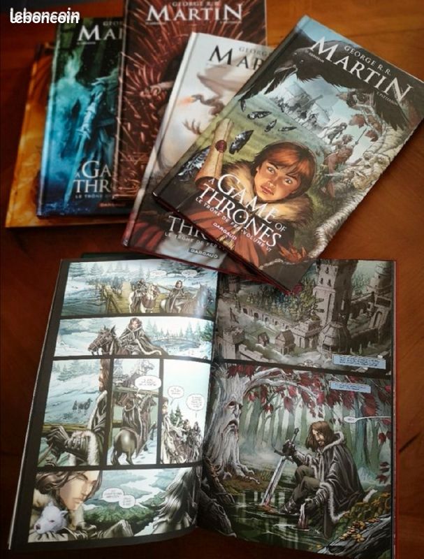 Superbe Lot GOT : 6 BD📚 game of thrones + 📙livre d'Énigmes +📓 mythologie GOT -50% port et garantie Leboncoin incluse (image 1)