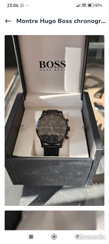 Montre Hugo Boss chronographe étanche 50 m – excellent état (image 1)