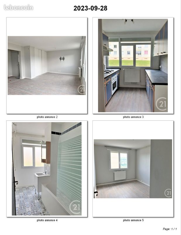 Appartement 3 pièces 66 m² · à Saint-Léger-du-Bourg-Denis · 65,8 m² · 750 €/mois