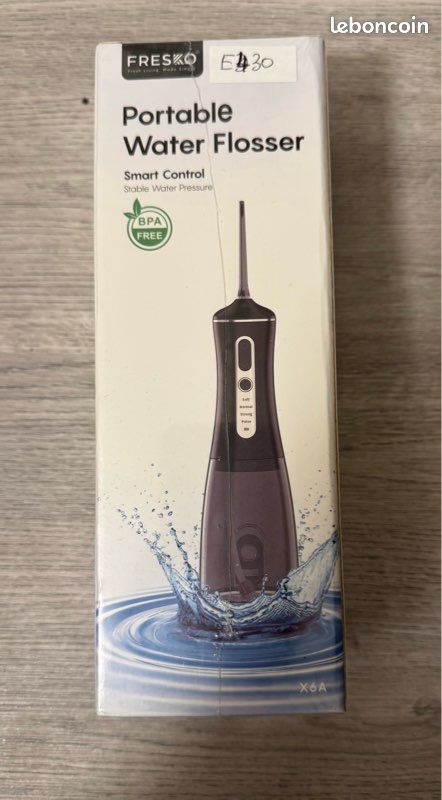 Hydropulseur sans fil pour adultes, 300ML irrigateur buccal avec 4 modes 45-105PSI, batterie 2600mAh, étanche IPX7, 5 buses pour appareils dentaires et implants,X6A (image 4)