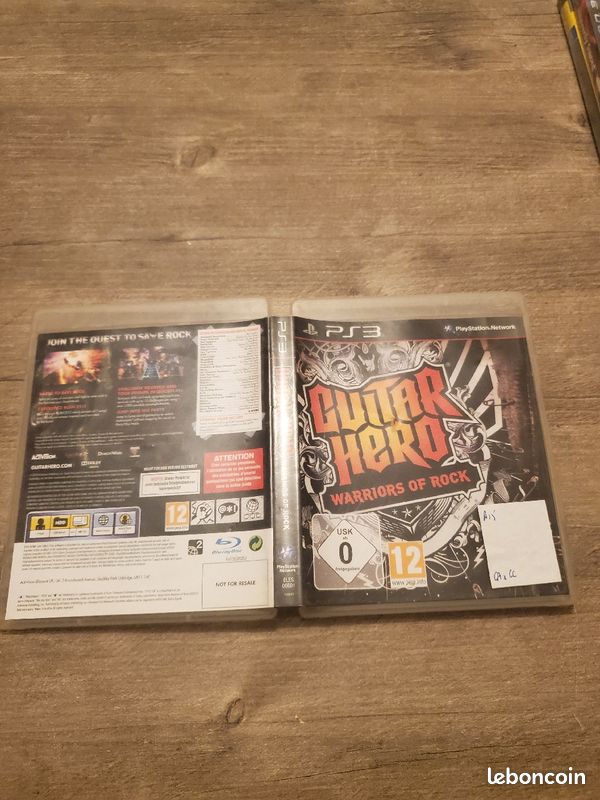 PS3 GUITAR HERO Warriors Of Rock Complet Avec Manuel, Occasion, Bon PS3 GUITAR HERO Warriors Of Rock Complet Avec Manuel, Occasion, Bon