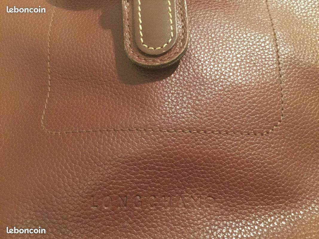 LONGCHAMP ⭐️ sac Gatsby en cuir marron TBE (image 9)