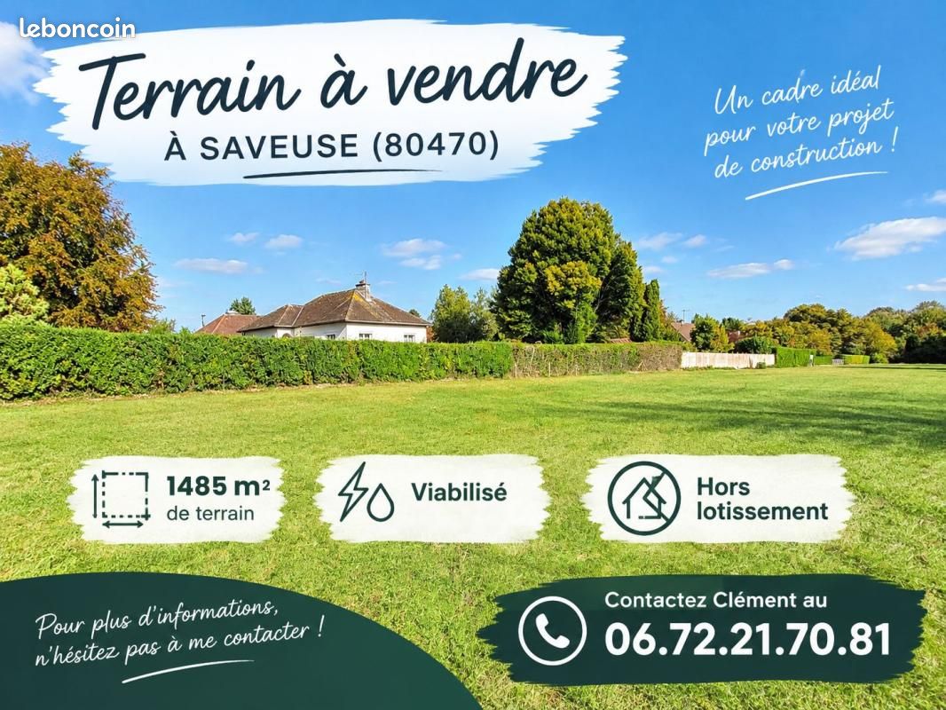 Terrain 1485 m² · à Saveuse · 318 000 €