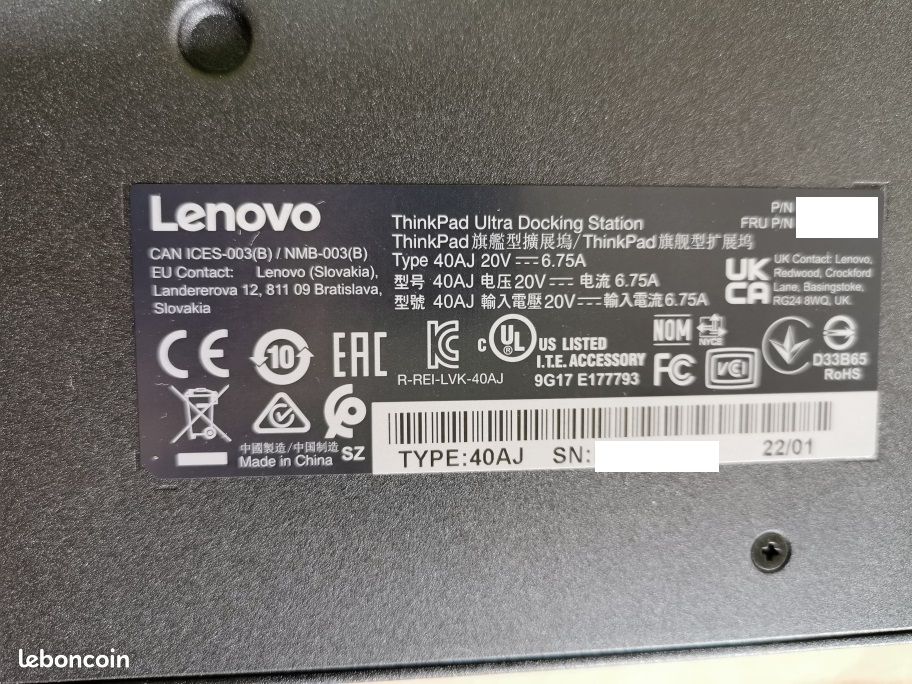 LENOVO Dock Station AJ40 (image 2)