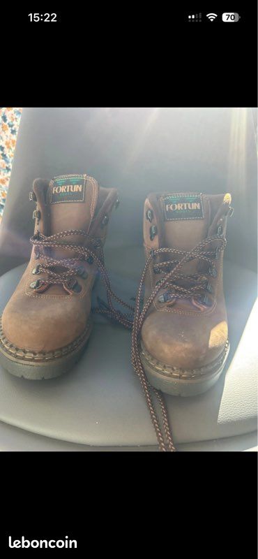 Fortun Boots trekking cuir marron – Pointure 40 – Neuves (image 1)