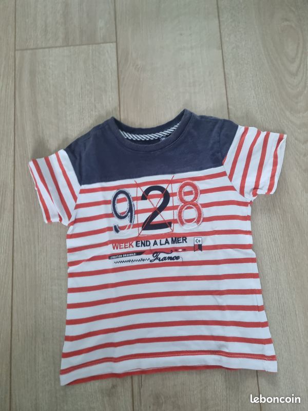 T-shirt 5 ans Rayures week end à la mer (image 1)