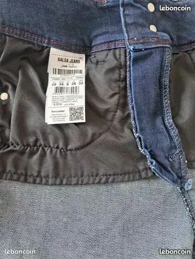 Jean Femme Salsa Skinny Taille W28 L32 Bleu Neuf Avec étiquettes