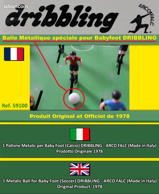 1 Balle Dribbling Arcofalc officielle (1978) Ref : 59100 (image 1)