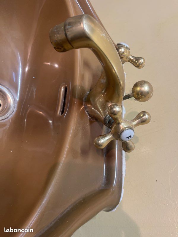 Lavabo coquillage céramique vintage (image 5)