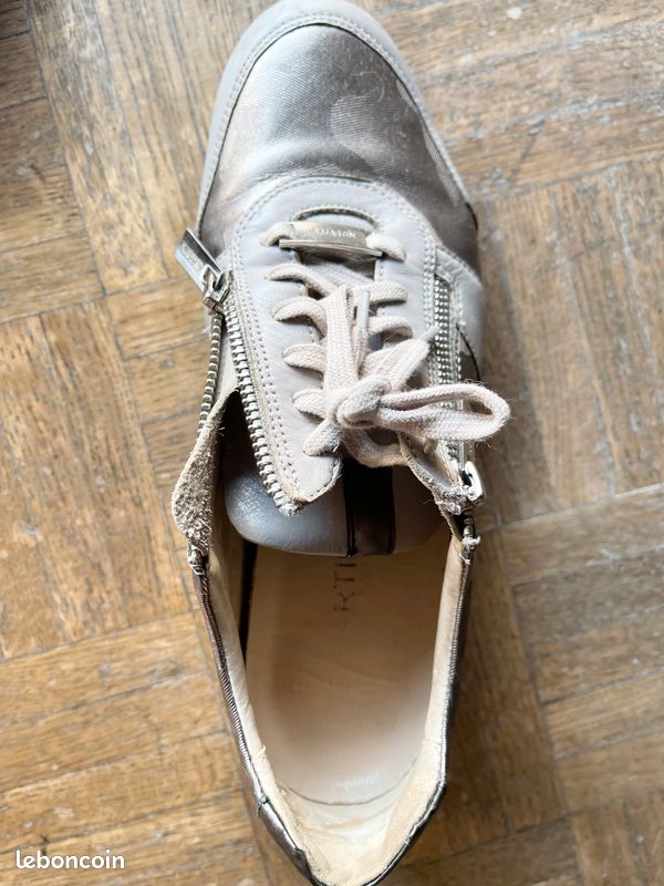 Sneakers jb Martin 38 bon état gris beige (image 3)