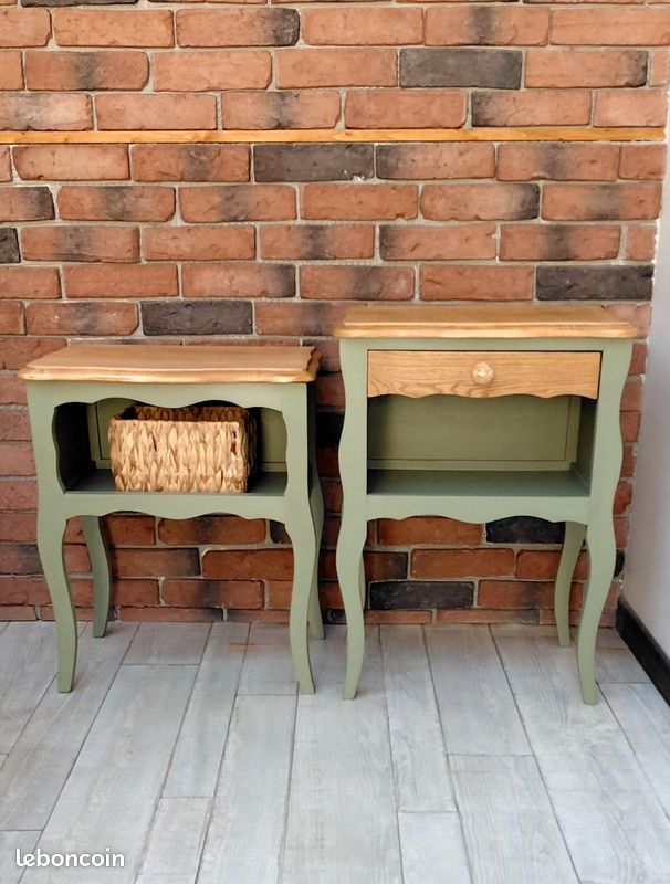 Tables de chevet vintage restaurées (image 2)
