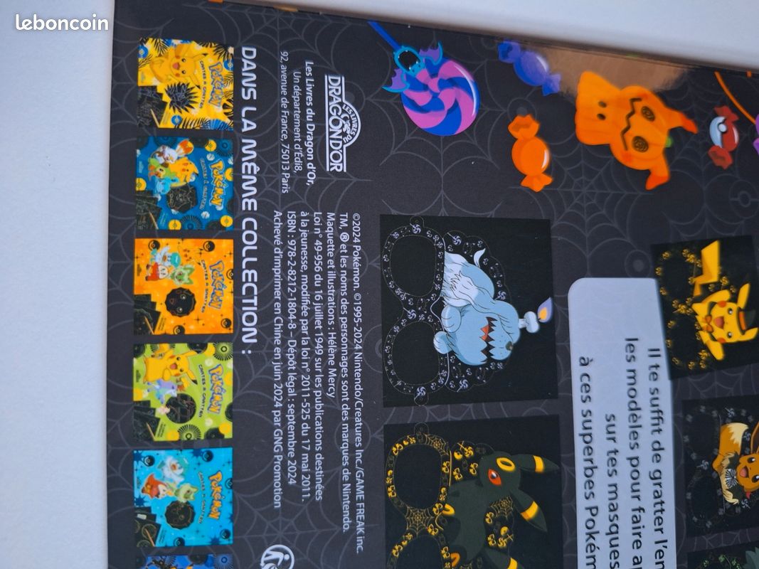 Masques à gratter Pokémon halloween (image 4)