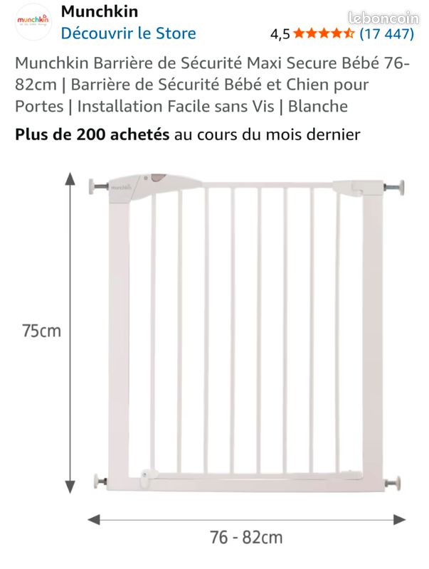 Barrièr d Sécurité Maxiscur MUNCHKIN au millur prix