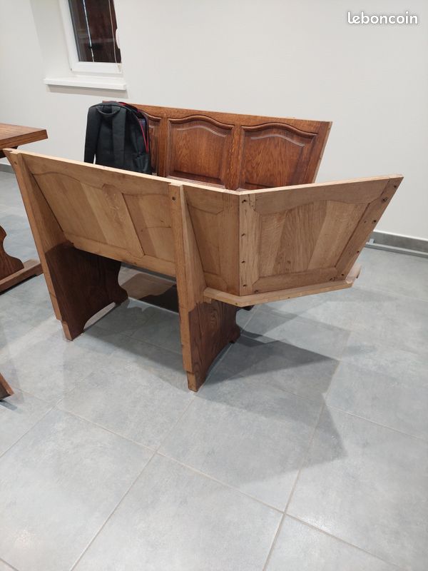 Beau banc angle avec table à rallonge et meuble d'angle, vaisselier en 2 parties, meuble d'angle en 2 parties avec vitrine haute (image 7)