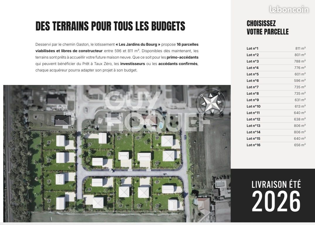 Terrain 640 m² Payns (image 2)