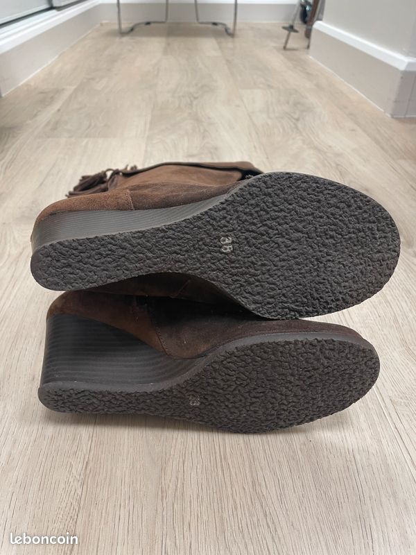 Bottes daim marron (image 6)