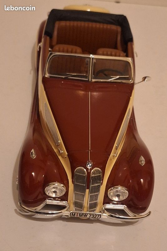 BMW 327 Coupé Schuco Classic 1/18 - Bleu - Miniature Tôle - Boîte D'origine