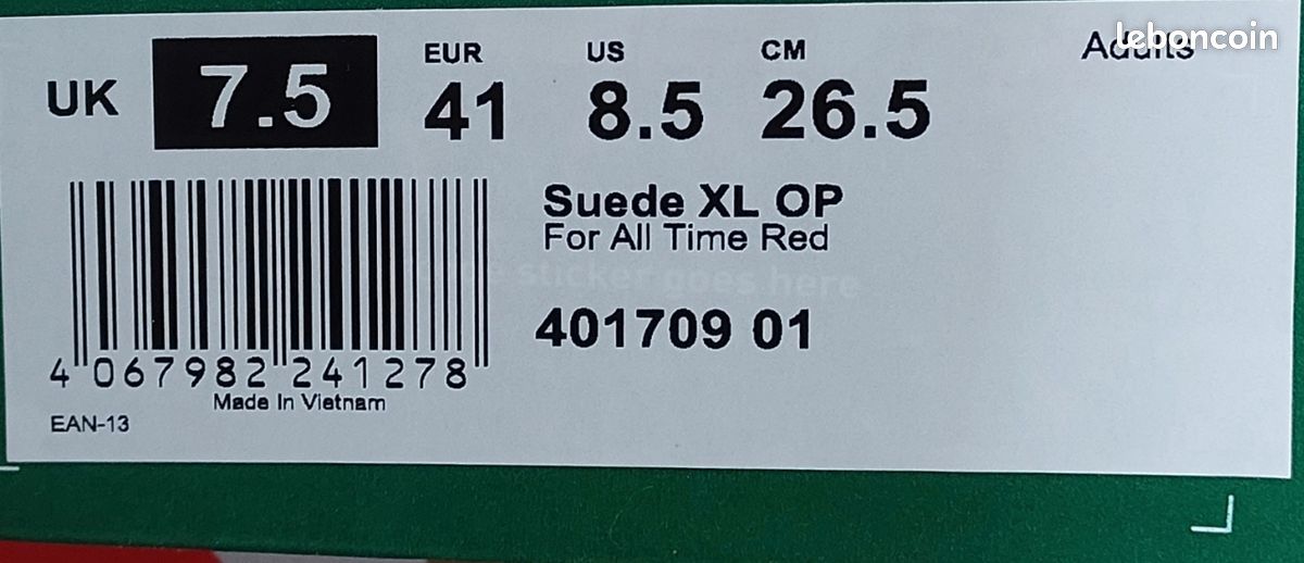 PUMA Suède XL OP Rouge (image 2)