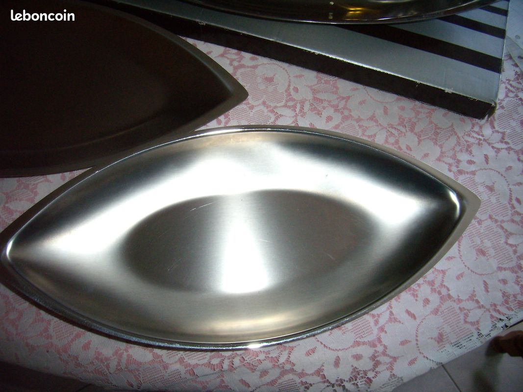 3 plats inox Guy Degrenne ovales pointus (image 2)