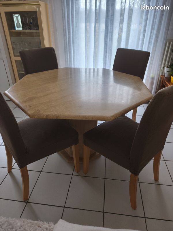 Table Vintage marbre beige (image 1)