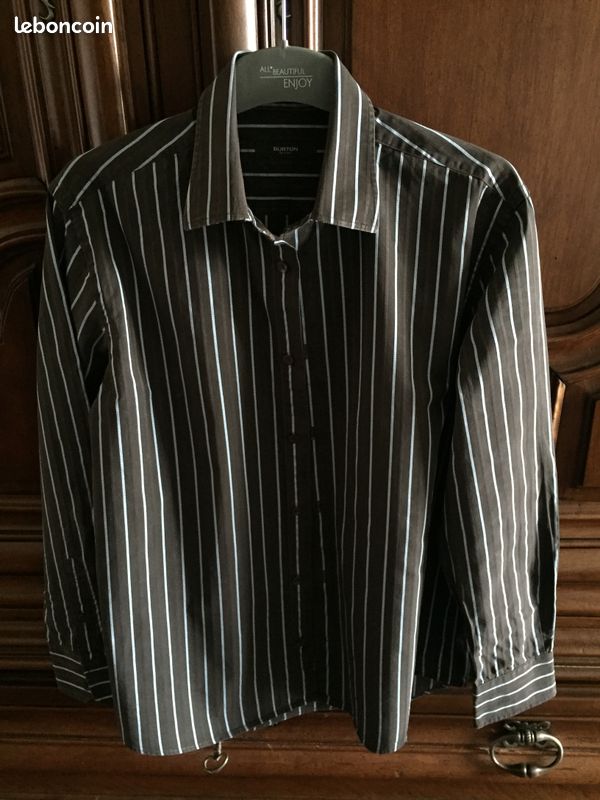 Burton Chemise à col long pour homme - Poids moyen, Noir véritable., Taille S