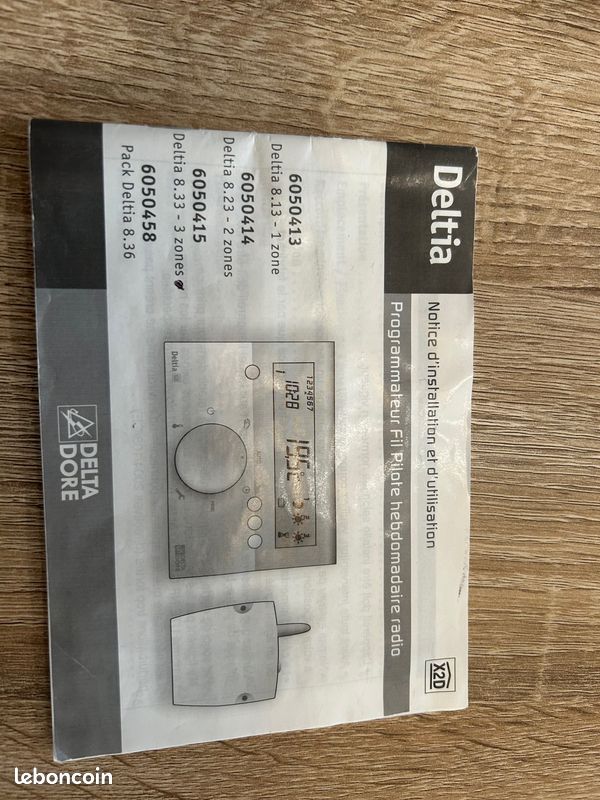 PAC Programmateur chauffage électrique sans fil pour fil pilote Deltia 8,33 - DELTA DORE (image 3)