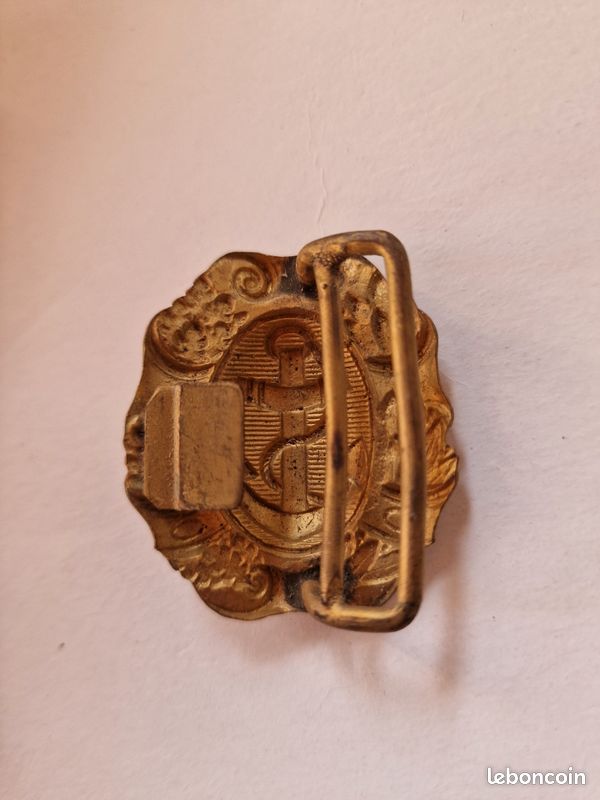 Plaque Arc Vintage En Bronze Avec Douille Et Drapeau Fairlead - Pour Bateau - Modèle B26