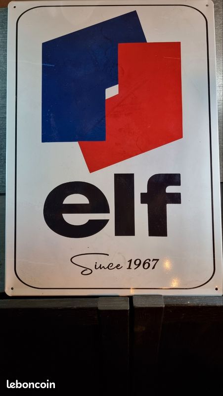 Plaque Murale Métal Vintage Elf Racing Team Style Art Déco - Neuf Fabrication Française