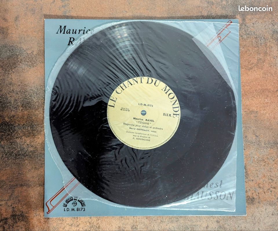 Disque Vinyle Rare : Ravel - Tzigane / Chausson - Poème (David Oistrakh, Kondrachine) (image 3)