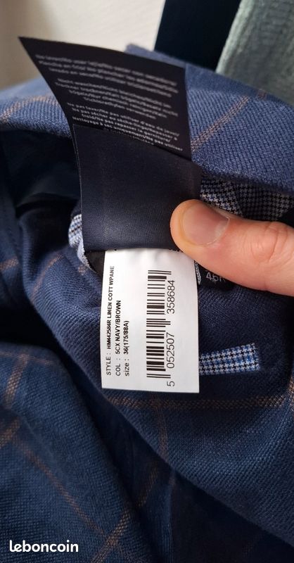 Blazer Hackett Laine Taille 40R – Bleu à Carreaux – Neuf Avec Étiquettes